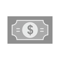 dollar Bill vlak grijswaarden icoon vector