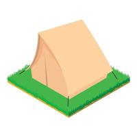 tent icoon, isometrische stijl vector