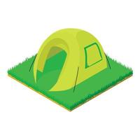 reizen tent icoon, isometrische stijl vector