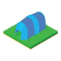 tunnel tent icoon, isometrische stijl vector