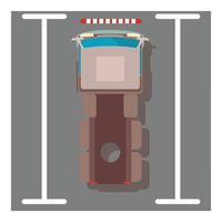 zijwaarts vrachtauto icoon, isometrische stijl vector