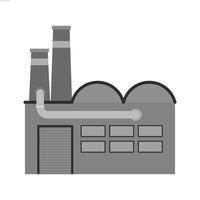 fabriek vlak grijswaarden icoon vector