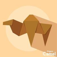 geïsoleerd kameel origami icoon vlak ontwerp vector illustratie