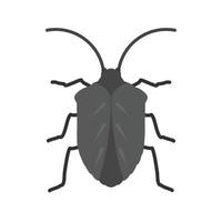 insect vlak grijswaarden icoon vector