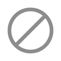 verboden vlak grijswaarden icoon vector