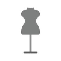 mannequin vlak grijswaarden icoon vector
