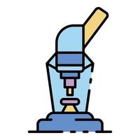 school- microscoop icoon kleur schets vector
