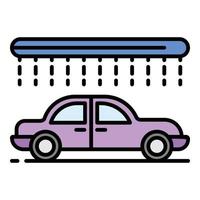 modern auto wassen icoon kleur schets vector