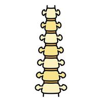 menselijk wervelkolom icoon kleur schets vector
