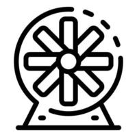 industrieel ventilator icoon, schets stijl vector