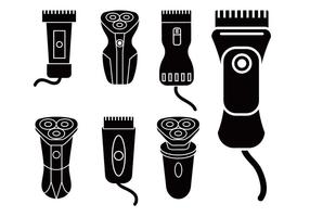 Shaver vector icon set