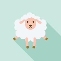 geschokt schapen icoon, vlak stijl vector