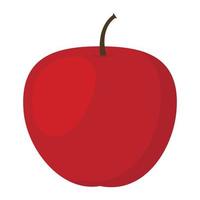 rood appel icoon, vlak stijl vector