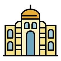 Islamitisch tempel icoon kleur schets vector