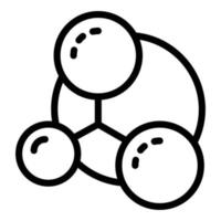 moleculen icoon, schets stijl vector