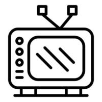 oud TV icoon, schets stijl vector