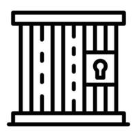 gevangenis poort icoon, schets stijl vector