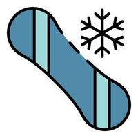 snowboarden icoon kleur schets vector