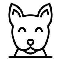 hond hoofd icoon, schets stijl vector