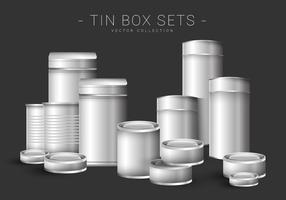 Tin containers vector