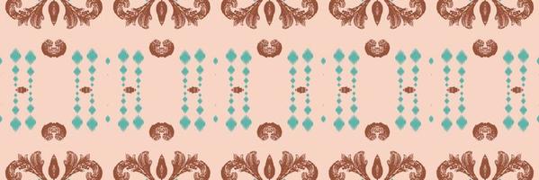 motief ikat ontwerp batik textiel naadloos patroon digitaal vector ontwerp voor afdrukken Saree kurti Borneo kleding stof grens borstel symbolen stalen katoen