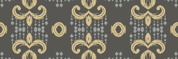 motief ikat ontwerp batik textiel naadloos patroon digitaal vector ontwerp voor afdrukken Saree kurti Borneo kleding stof grens borstel symbolen stalen elegant