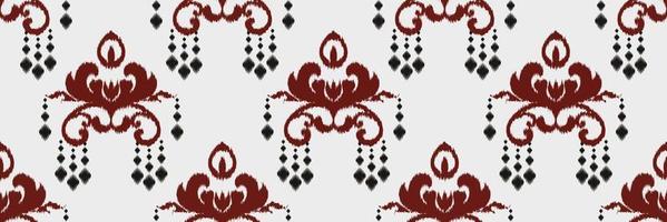 ikat damast Scandinavisch borduurwerk, ikat naadloos patroon, oude stijl digitaal textiel Aziatisch ontwerp oude kunst voor prints kleding stof Saree mughal zwaden structuur kurti kurtis kurta's vector