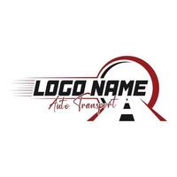 bedrijf logo logistiek vrachtauto ontwerp aanhangwagen vervoer, uitdrukken voertuig levering bedrijf sjabloon idee vector