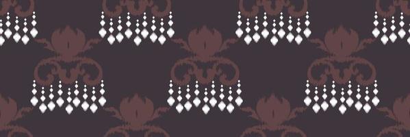 ikat damast Scandinavisch borduurwerk, ikat naadloos tribal chevron, mode patroon digitaal textiel Aziatisch ontwerp oude kunst voor prints kleding stof Saree mughal zwaden structuur kurti kurtis kurta's vector