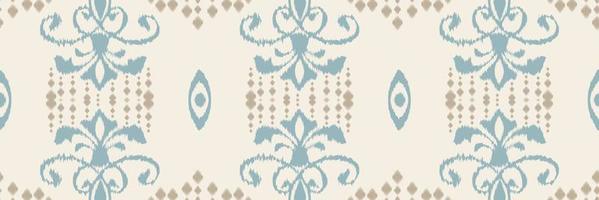 ikat bloemen batik textiel naadloos patroon digitaal vector ontwerp voor afdrukken Saree kurti Borneo kleding stof grens borstel symbolen stalen ontwerper