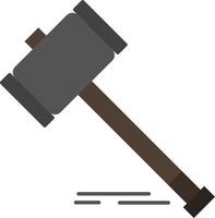 actie veiling rechtbank hamer hamer wet wettelijk vlak kleur icoon vector icoon banier sjabloon