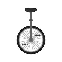 circus fiets vlak grijswaarden icoon vector