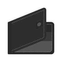 portemonnee vlak grijswaarden icoon vector