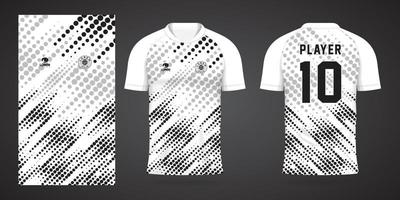 zwart wit sportshirt jersey ontwerpsjabloon vector