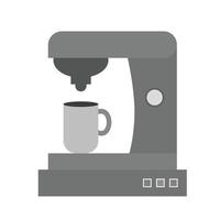 koffie machine ii vlak grijswaarden icoon vector