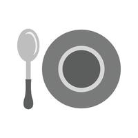 voedsel vlak grijswaarden icoon vector