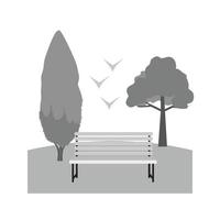 park vlak grijswaarden icoon vector