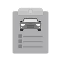 auto items checklist vlak grijswaarden icoon vector