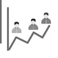 kandidaat diagram vlak grijswaarden icoon vector