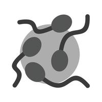 virus vlak grijswaarden icoon vector