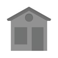huis vlak grijswaarden icoon vector