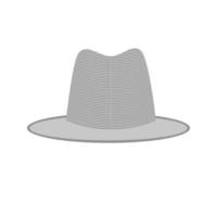 hoed ii vlak grijswaarden icoon vector