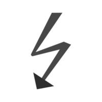 flash vlak grijswaarden icoon vector