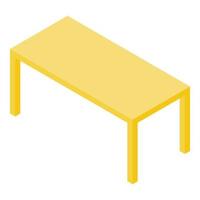 geel tafel icoon, isometrische stijl vector