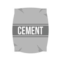 cement zak vlak grijswaarden icoon vector