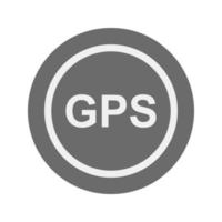 GPS ik vlak grijswaarden icoon vector