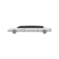 limousine vlak grijswaarden icoon vector