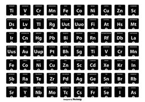 Periodieke tabel van elementen Icon-collectie vector