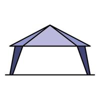 afzet tent icoon kleur schets vector