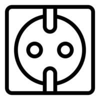 elektrisch stopcontact icoon, schets stijl vector